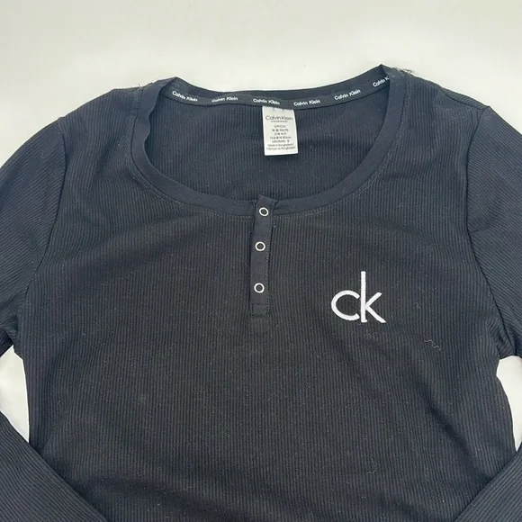 UEC Calvin Klein ribbed Henley sleepwear size small - Picture 2 of 8
